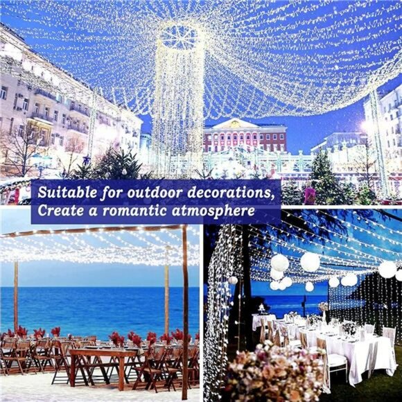 403ft 1000 LED String Lights, 8 Modes & Timer Fairy Light Plug in Waterproof LED - Picture 6 of 6
